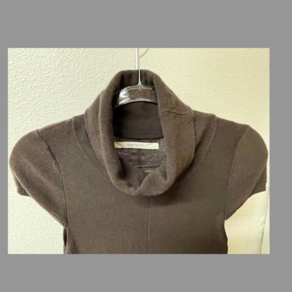 NWOT IKKS French Turtleneck Knit wool tunic in Brown in Size M - Picture 5 of 9